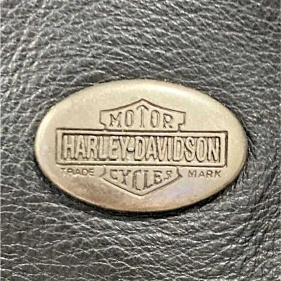 Harley Davidson Black Leather Jacket Womens Size M Biker Bomber Moto Classic USA - Picture 12 of 15